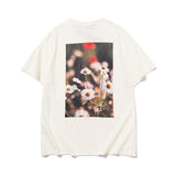 Fog T shirt Spring/Summer Plant Running Print round Neck Pullover Men's and Women's Short Sleeve Tshirt Fear Of God