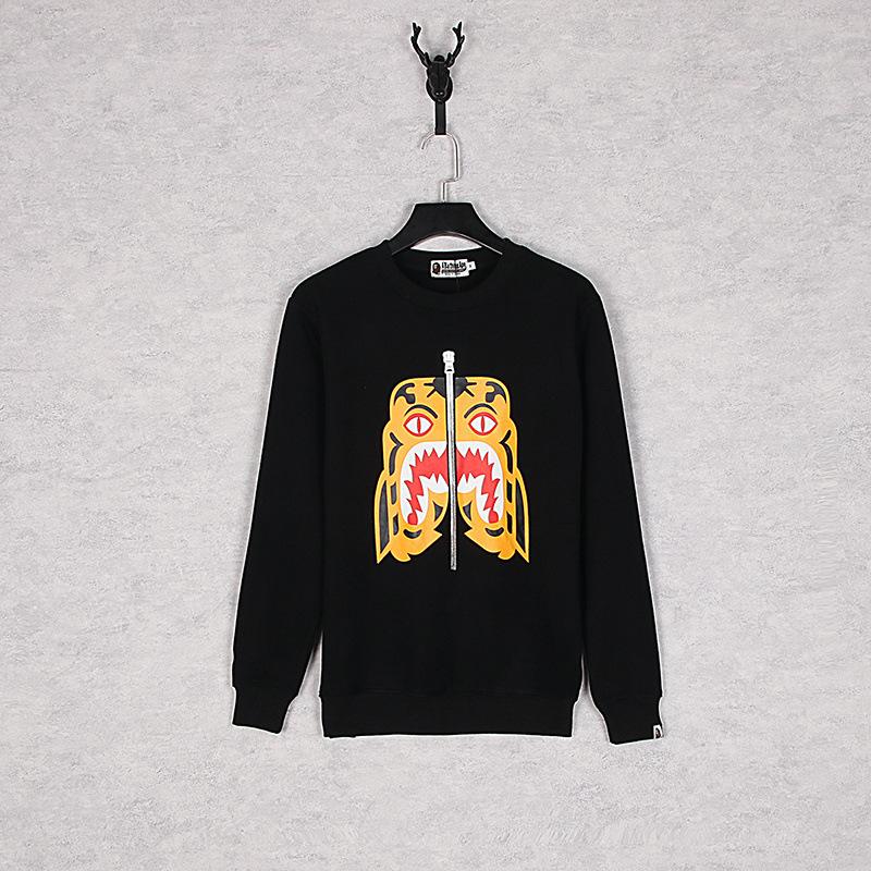 Shark Print Sweatshirts Autumn and Winter Printing Male and Female Couples Wear Brushed Hoody