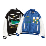 All Star Varsity Jacket Embroidered Couple Baseball Uniform Coat