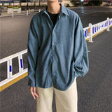 Corduroy Patch Jacket Spring Shirt Men Loose Casual Jacket