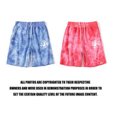Shark Print Shorts Summer Classic Tie-Dye Men's and Women's Casual Shorts Middle Pants