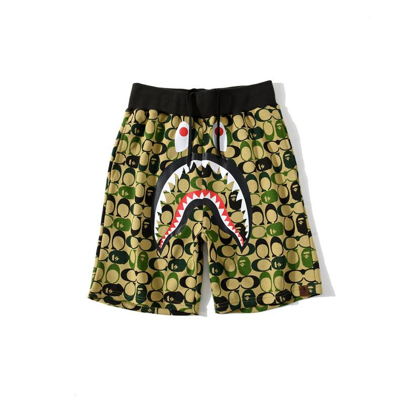 Shark Print Shorts Shark Head Little Dinosaur Camouflage Casual Shorts Fifth Pants Middle Pants