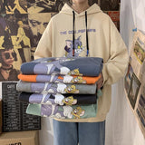 Tom And Jerry Hoodie Sweater Men 'S Hooded Loose Cartoon Printed Coat