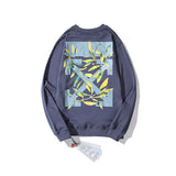 Off White Sweatshirts Long Sleeve round Neck Neck Sweater for Men and Women