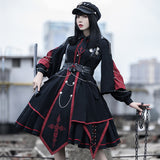 Gothic Lolita Harajuku Style Clothing Military Style Lolita Op Dark Vintage Army Lo Uniform Small Skirt