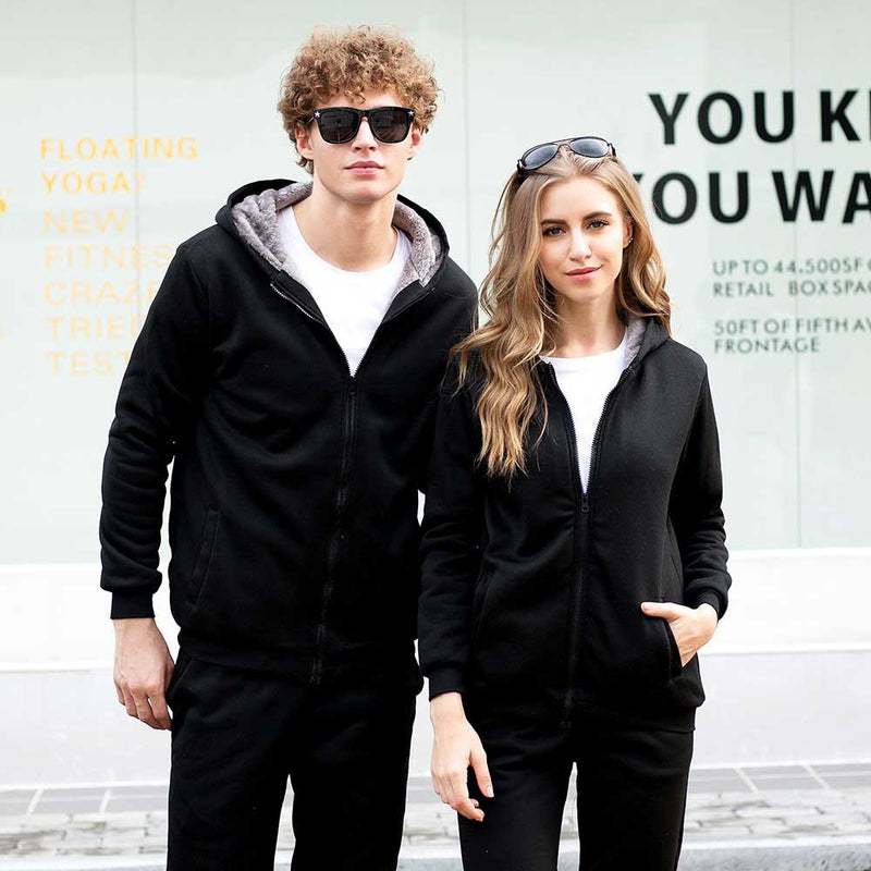 Black Lives Matter Dressing Winter Fleece-Lined Thickened Hooded Zipper Sweatshirt