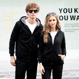 Black Lives Matter Dressing Winter Fleece-Lined Thickened Hooded Zipper Sweatshirt