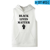 Black Lives Matter Dressing Printed Black Lives Matter Sleeveless Hooded Sweater Hoodies