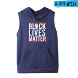 Black Lives Matter Dressing Printed Black Lives Matter Sleeveless Hooded Sweater Hoodies