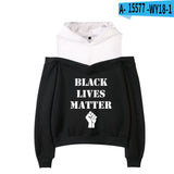 Black Lives Matter Dressing Sexy off-Shoulder Sweater