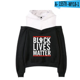Black Lives Matter Dressing Sexy off-Shoulder Sweater
