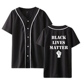 Black Lives Matter Closing Peripheral Summer Thin Short-Sleeved Baseball Uniform