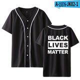 Black Lives Matter Closing Peripheral Summer Thin Short-Sleeved Baseball Uniform
