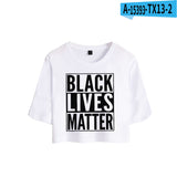 Black Lives Matter Closing Black Lives Matter Summer Leisure Crop-Top Short Sleeve T-shirt