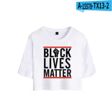 Black Lives Matter Closing Black Lives Matter Summer Leisure Crop-Top Short Sleeve T-shirt