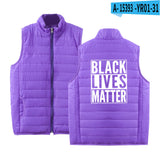 Black Lives Matter Clothing Printed Men's and Women's Jacket Lightweight down Jacket Winter Coat Warm