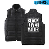 Black Lives Matter Clothing Printed Men's and Women's Jacket Lightweight down Jacket Winter Coat Warm