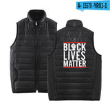 Black Lives Matter Clothing Printed Men's and Women's Jacket Lightweight down Jacket Winter Coat Warm