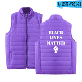 Black Lives Matter Clothing Printed Men's and Women's Jacket Lightweight down Jacket Winter Coat Warm