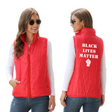 Black Lives Matter Clothing Printed Men's and Women's Jacket Lightweight down Jacket Winter Coat Warm