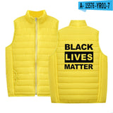 Black Lives Matter Clothing Printed Men's and Women's Jacket Lightweight down Jacket Winter Coat Warm