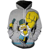 The Simpsons Hoodie 3D Printed Pullover Men's Sweater