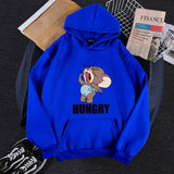 Tom and Jerry Hoodie Autumn and Winter Loose Cat and Mouse Hooded Fleece Lined Sweater Men and Women