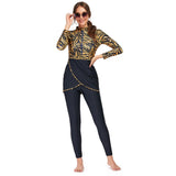 Burkini Swimwear Muslim Fashion Outfits Zipper Swimsuit