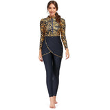Burkini Swimwear Muslim Fashion Outfits Zipper Swimsuit