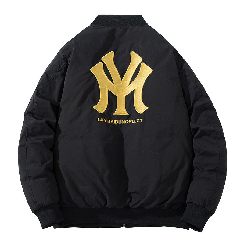 New York NYC Varsity Jacket Air Force MA1 Pilot Jacket Embroidered Baseball Uniform