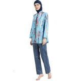 Burkini Swimwear Muslim Fashion Outfits Printed Muslim Swimsuit Conservative Sportswear Swimming Suit