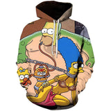 The Simpsons Hoodie 3D Digital Printing Casual Trend Sweatshirt