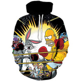 The Simpsons Hoodie 3D Digital Printing Casual Youth Sweater