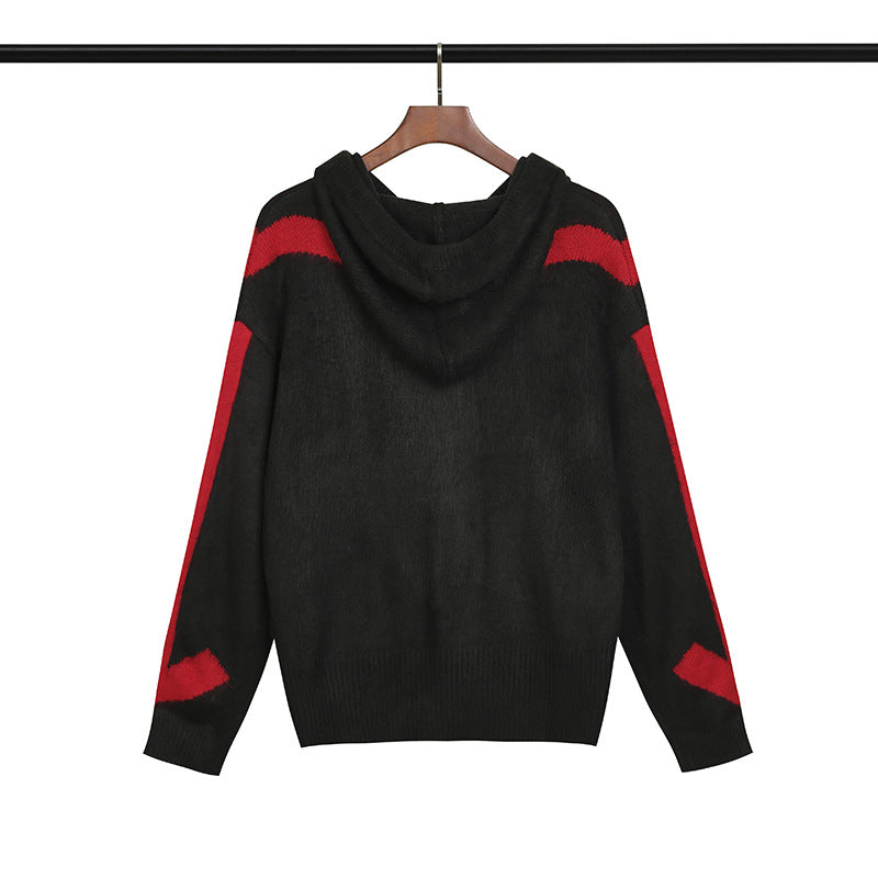 Off White Winter Sweaters Off Mohair Men and Women Zipper Sweater Cardigan Coat