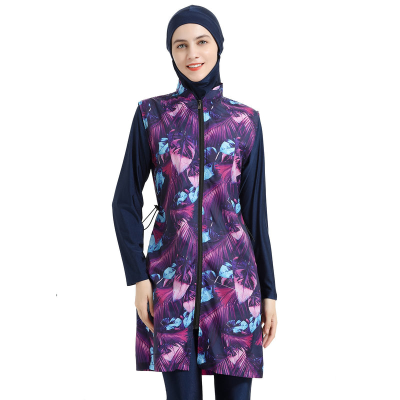 Burkini Swimwear Muslim Fashion Outfits Printed Muslim Swimsuit