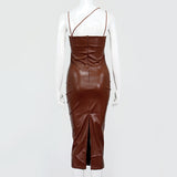 Autumn Women's Sexy V-neck Midi Dress Women's Dress