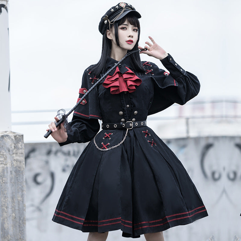 Gothic Lolita Harajuku Style Clothing Military Style Lolita Small Skirt SK Skirt Top Full Set JK Uniform