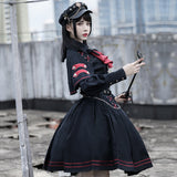 Gothic Lolita Harajuku Style Clothing Military Style Lolita Small Skirt SK Skirt Top Full Set JK Uniform