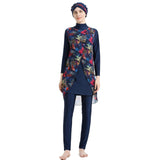 Burkini Swimwear Muslim Fashion Outfits Printed Sunscreen Swimsuit for Women