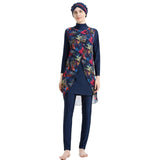 Burkini Swimwear Muslim Fashion Outfits Printed Sunscreen Swimsuit for Women