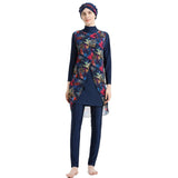 Burkini Swimwear Muslim Fashion Outfits Printed Sunscreen Swimsuit for Women
