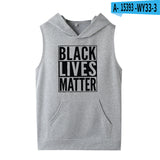 Black Lives Matter Dressing Printed Black Lives Matter Sleeveless Hooded Sweater Hoodies