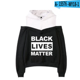 Black Lives Matter Dressing Sexy off-Shoulder Sweater