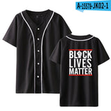 Black Lives Matter Closing Peripheral Summer Thin Short-Sleeved Baseball Uniform