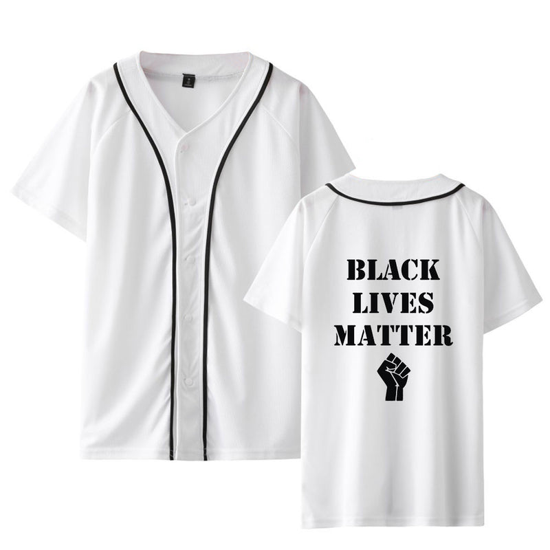 Black Lives Matter Closing Peripheral Summer Thin Short-Sleeved Baseball Uniform