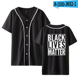 Black Lives Matter Closing Peripheral Summer Thin Short-Sleeved Baseball Uniform