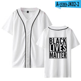 Black Lives Matter Closing Peripheral Summer Thin Short-Sleeved Baseball Uniform