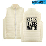 Black Lives Matter Clothing Printed Men's and Women's Jacket Lightweight down Jacket Winter Coat Warm