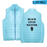 Black Lives Matter Clothing Printed Men's and Women's Jacket Lightweight down Jacket Winter Coat Warm