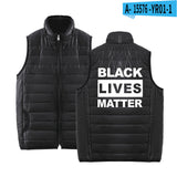 Black Lives Matter Clothing Printed Men's and Women's Jacket Lightweight down Jacket Winter Coat Warm